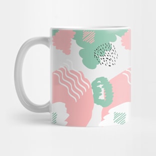 Abstract green brush stroke shape pattern Mug